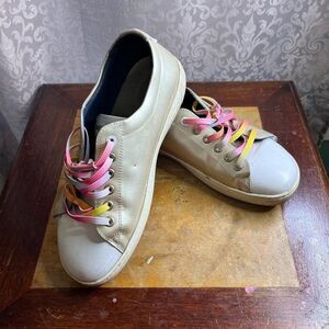 Birkenstock Rose Gold Tennis Shoes No Tie Laces Size 39